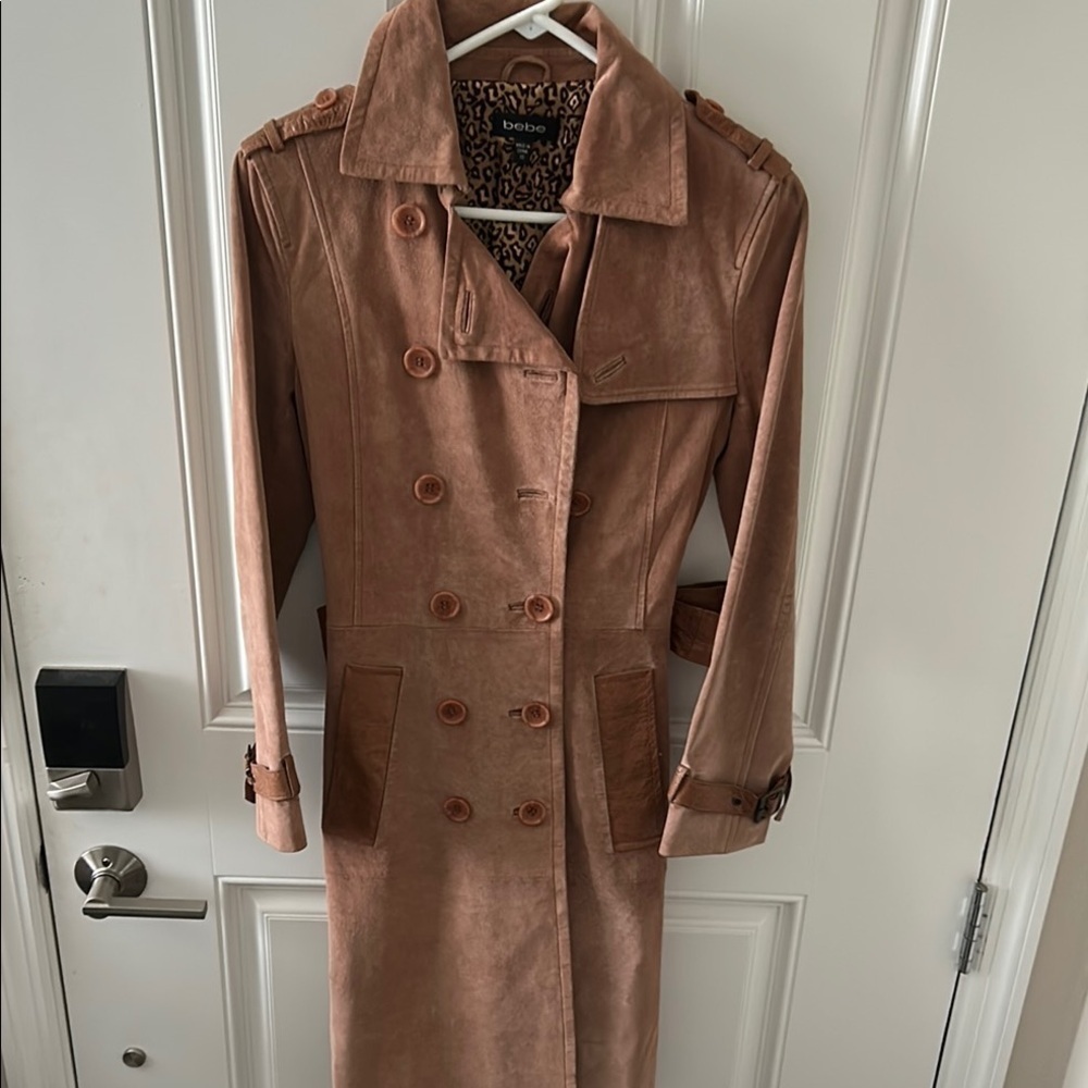 Bebe Tan Double-Breasted Women's Coat